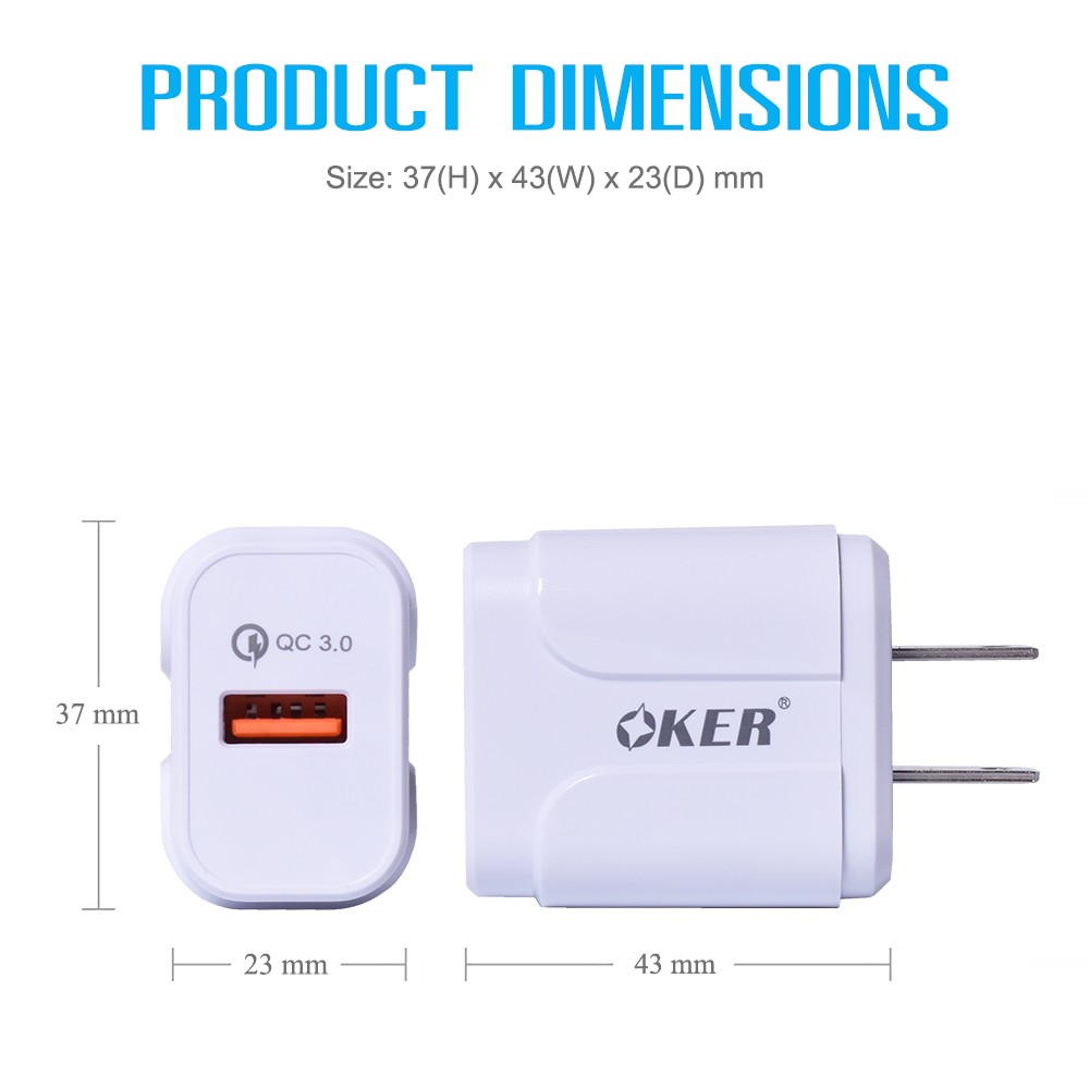 UC-353 FAST CHARGER 18W USB3.0*1 SKU-02844