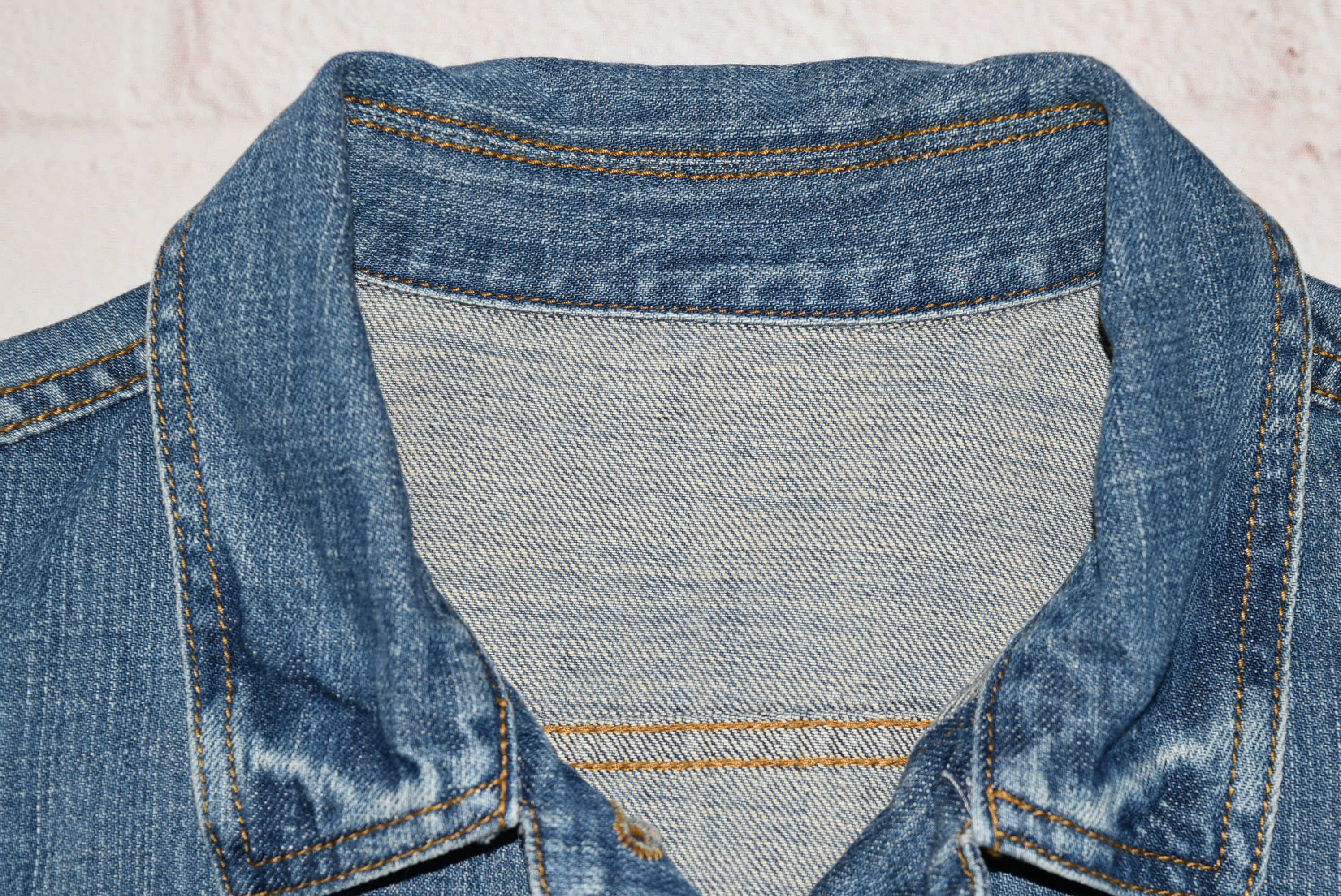 Versean อกจริง 37 ไซส์ M เสื้อแจ็คเก็ตยีนส์ แขนยาว ผู้หญิง ทรงสวยใส่สบาย มีกระเป๋าข้าง