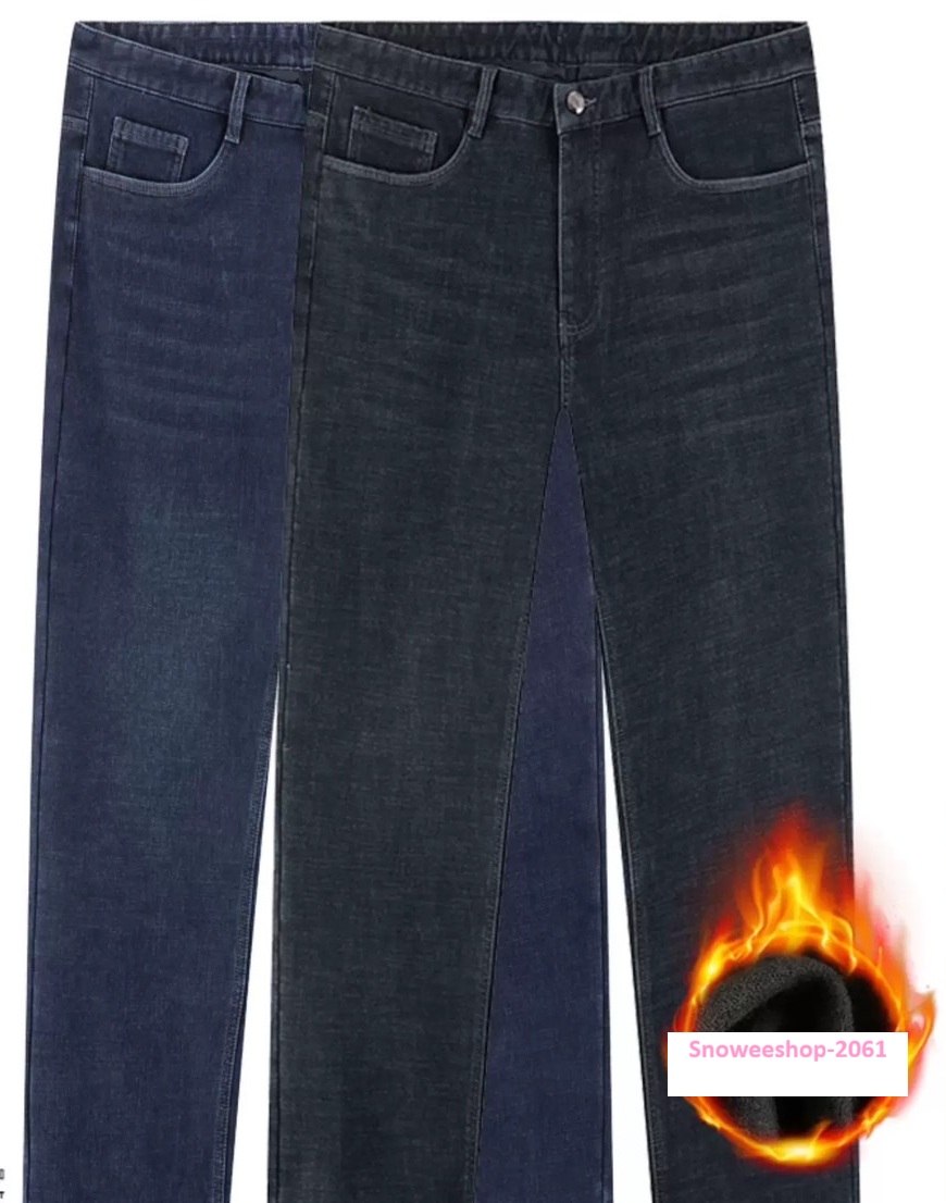 กางเกงกันหนาวคนอ้วนใส่ได้ทั้งผู้ชายและผู้หญิง Big Size มีเอว 36–54 หนาวติดลบก็ไม่หวั่น กางเกงยีนส์กันหนาวบุกำมะหยี่หนาพิเศษ อุ่นนุ่มใส่สบาย ไม่โป๊ะ แมทช์ง่ายกับทุกลุค มีทั้งทรงตรง / ทรงหลวม ใส่ได้ทั้งผู้ชาย & ผู้หญิง 2 สี : ยีนส์คลาสสิก / ดำเท่เรียบหรู หน