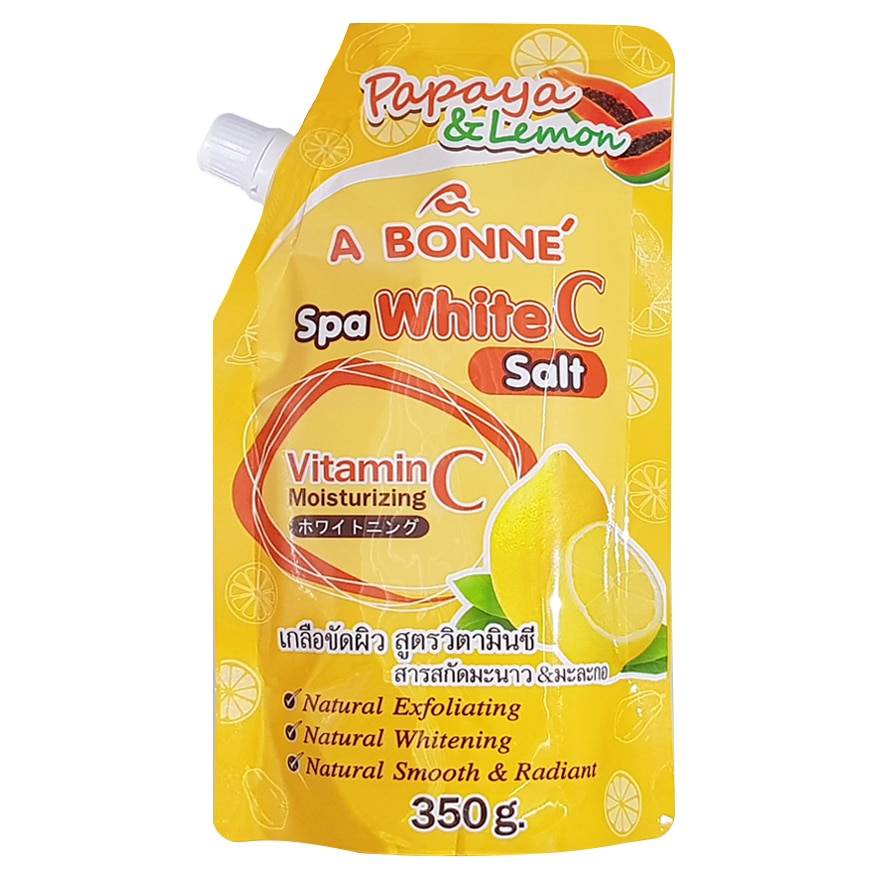 (1ซอง) A BONNE เอ บอนเน่ เกลือสปาขัดผิว (นม,วิตามินซี,โยเกิร์ต) 350g.