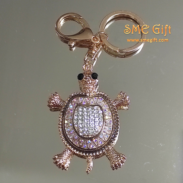 พวงกุญแจ เต่าประดับคริสตัล พร้อมกล่องของขวัญ Turtle Key-01 ชิ้น