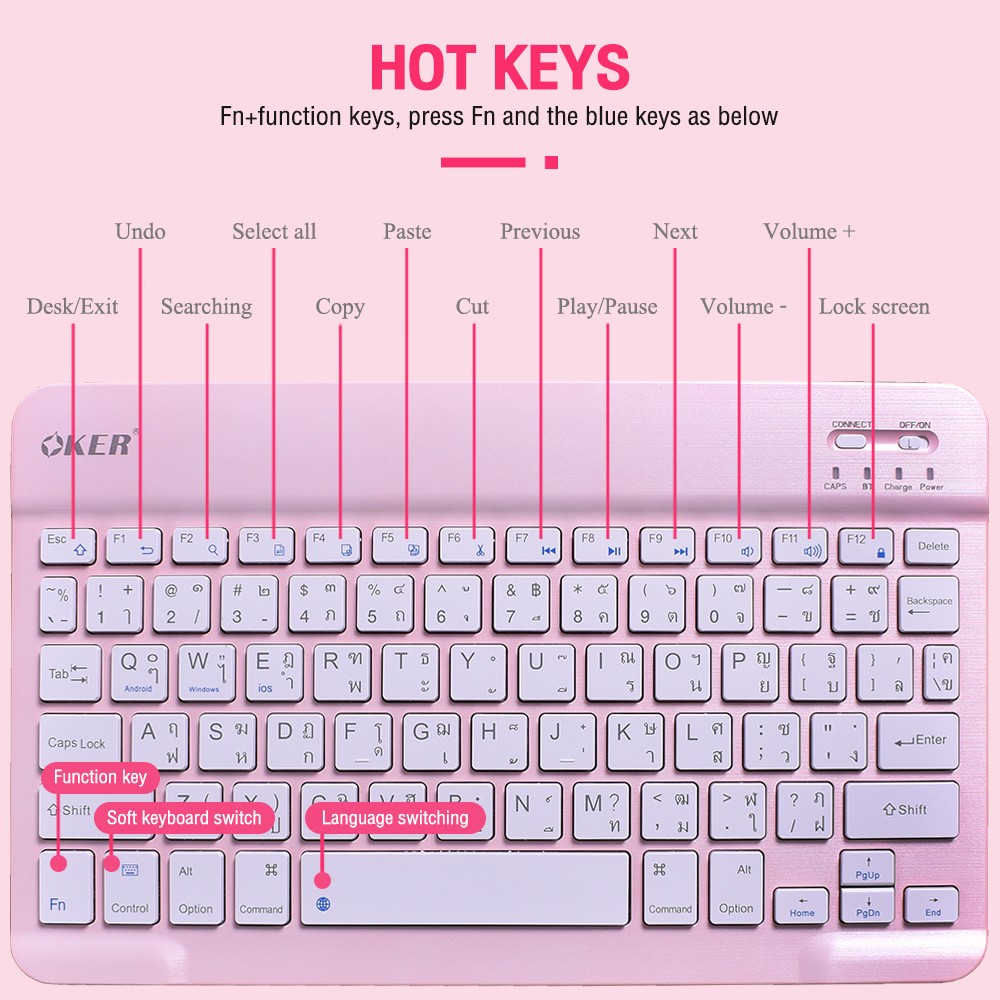 OKER UK-45 OKER BLUETOOTH WIRELESS MINI KEYBOARD KB-UB-OK-K45xx