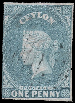 1857 Ceylon No.1 (CV $240)