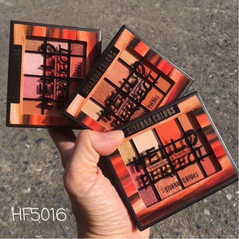 HF5016 Sivanna Colors Hello Perfect อายแชโดว์ บลัชออน ไฮไลท์ คอนทัวร์ ในตลับเดียว