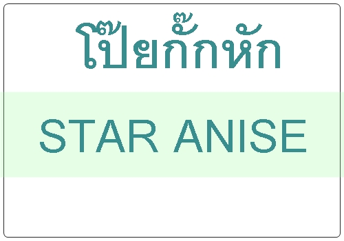 STAR ANISE (CHINESE STAR) โป๊ยกั๊กหัก
