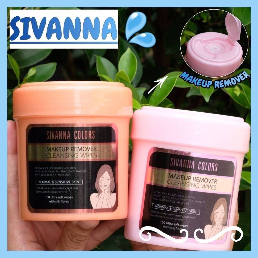 Sivanna MakeUp Remover CLEANSING WIPE 100แผ่น HF778 สิวันนา ทิชชู่เปียก แผ่นเช็ดเครื่องสําอาง ทิชชู่เปียกเช็ดหน้า