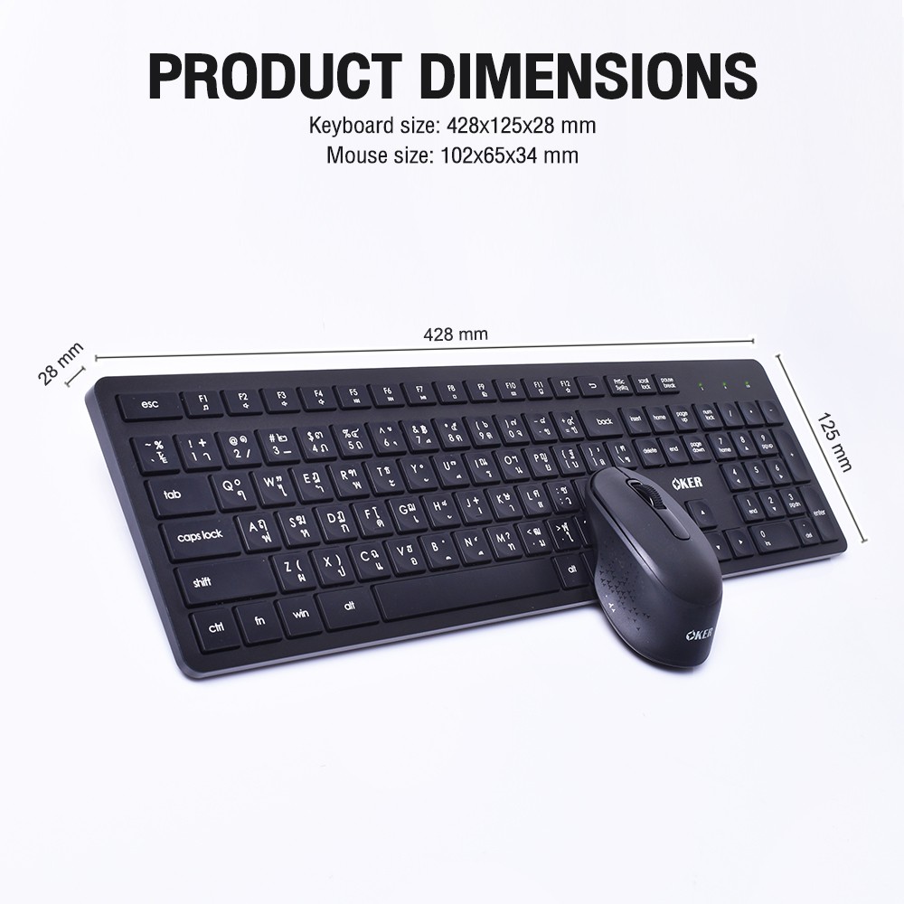 K783 OKER WIRELESS KEYBOARD+MOUSE KB-KM-OK-783BK