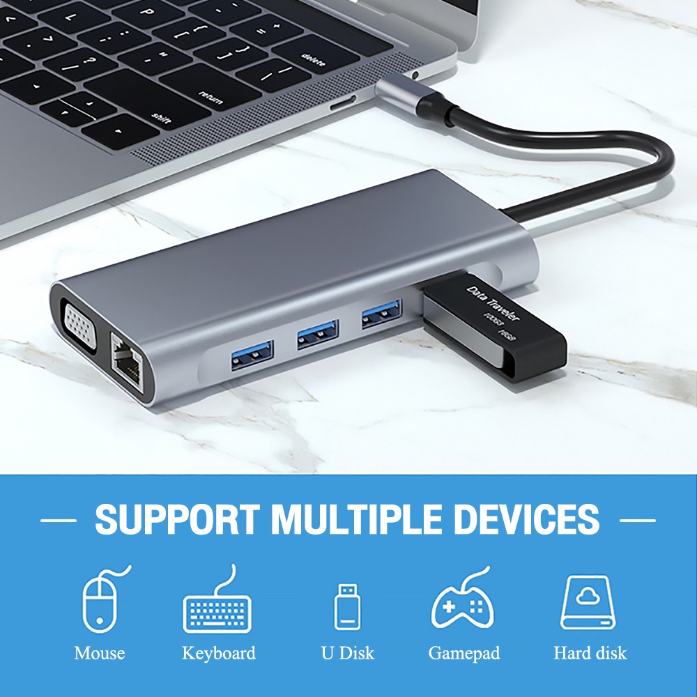 OE-2110 OKER TYPE-C MULTI-PORT 11 in 1 CA-TC-OK-2110B