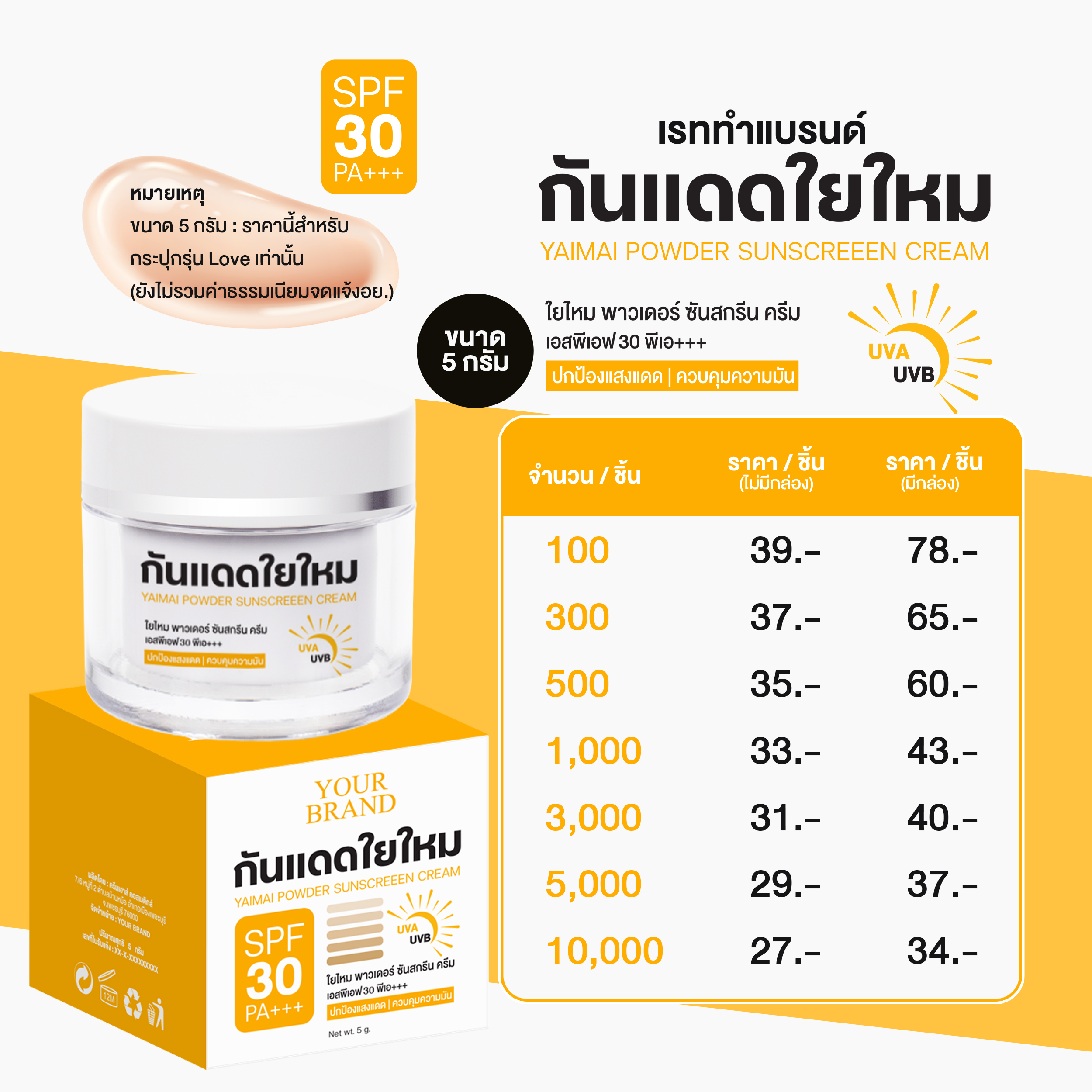 แพคเกจทำแบรนด์กันแดดใยไหม_5G.