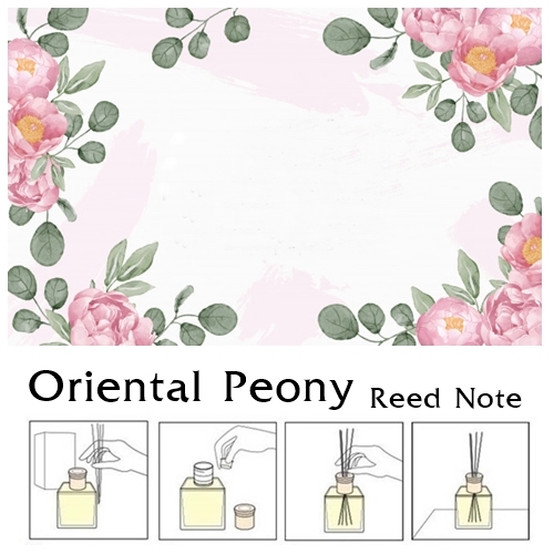 Reed Note : Oriental Peony น้ำมันหอมปรับอากาศ : ความหอมของดอกไม้ในวันแห่งความสุข อบอวลด้วยมนต์เสน่ห์ของเปลือกไม้หอมมงคล สังเคราะห์พิเศษ สำหรับใช้กับก้านไม้หวาย
