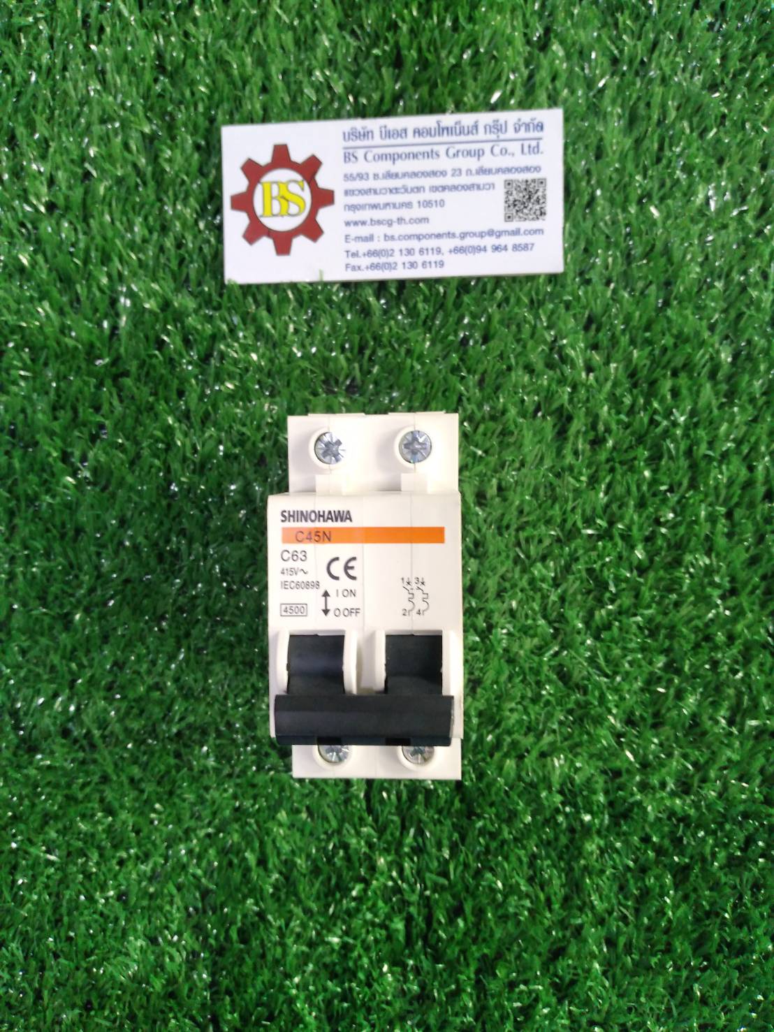 SHINOHAWA : MCB.(ลูกย่อย) C-45 2P 63A 6kA