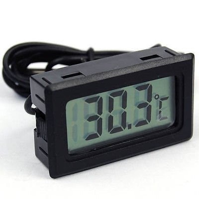 LCD Digital Thermometer -50~110 degree ( 1m 10 sec) วัดความชื้น และอุณหภูมิ ความดันบรรยากาศ (สี่ดำ)