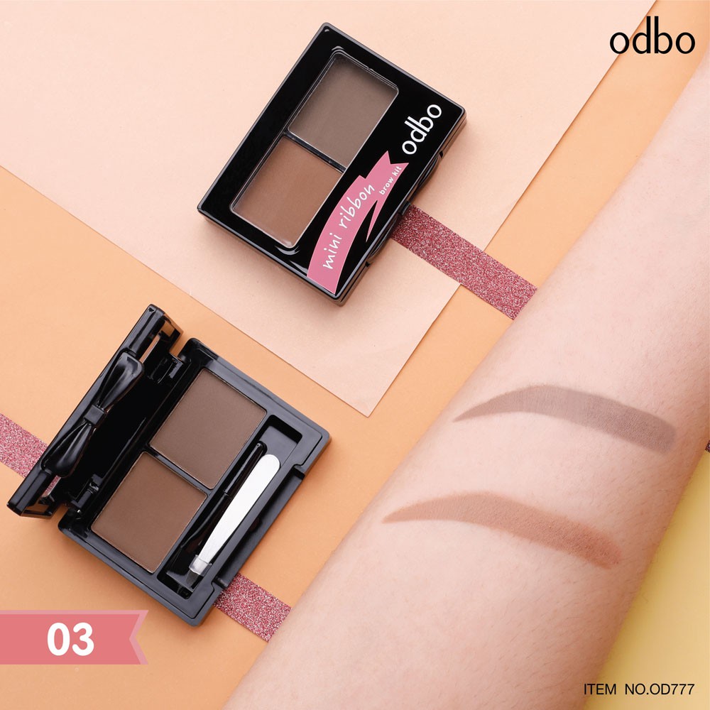 โอดีบีโอ ที่เขียนคิ้ว เนื้อฝุ่น 5g odbo Mini Ribbon Brow Kit OD777 ❤