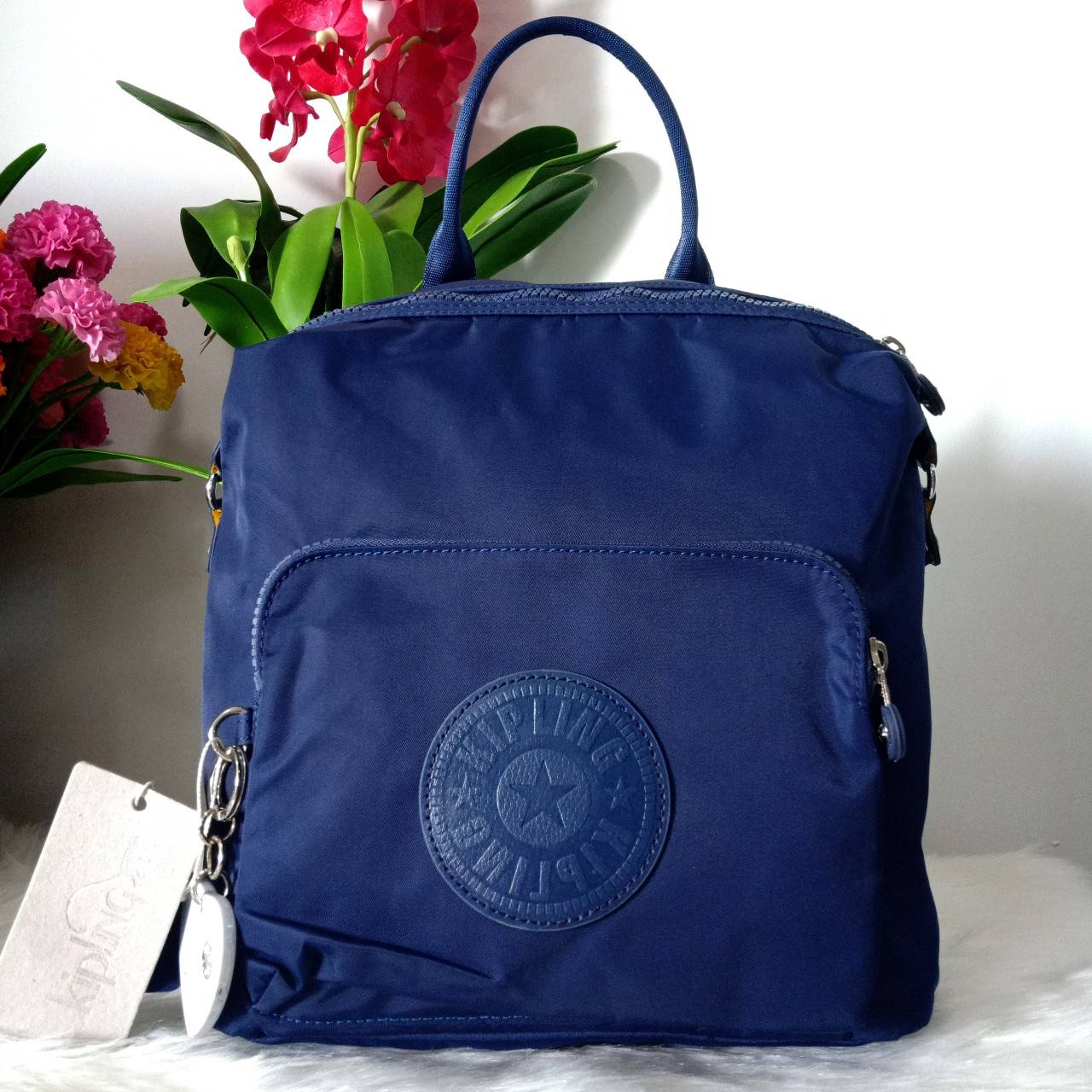 กระเป๋าเป้แบรนด์เนมคิปลิ้งค์ สีน้ำเงินกรม KIPLING Napeb Backpack