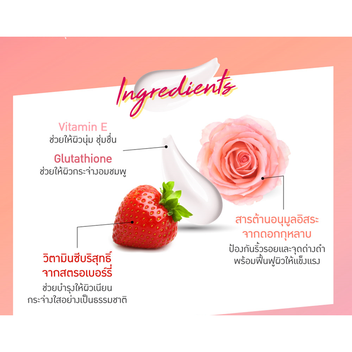 Baby Bright C & E Rose & Strawberry Body Lotion 150ml โลชั่นบำรุงผิวกาย เบบี้ไบร์ท