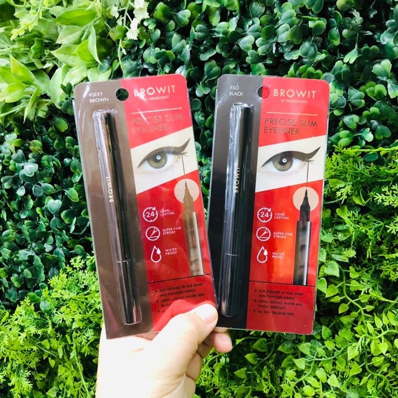 BROWIT PRECISE EYELINER 0.6ML อายไลเนอร์ สลิม หัวเรียวเล็ก พิเศษเพียง 0.05mm เขียนง่าย ติดทน กันน้ำ