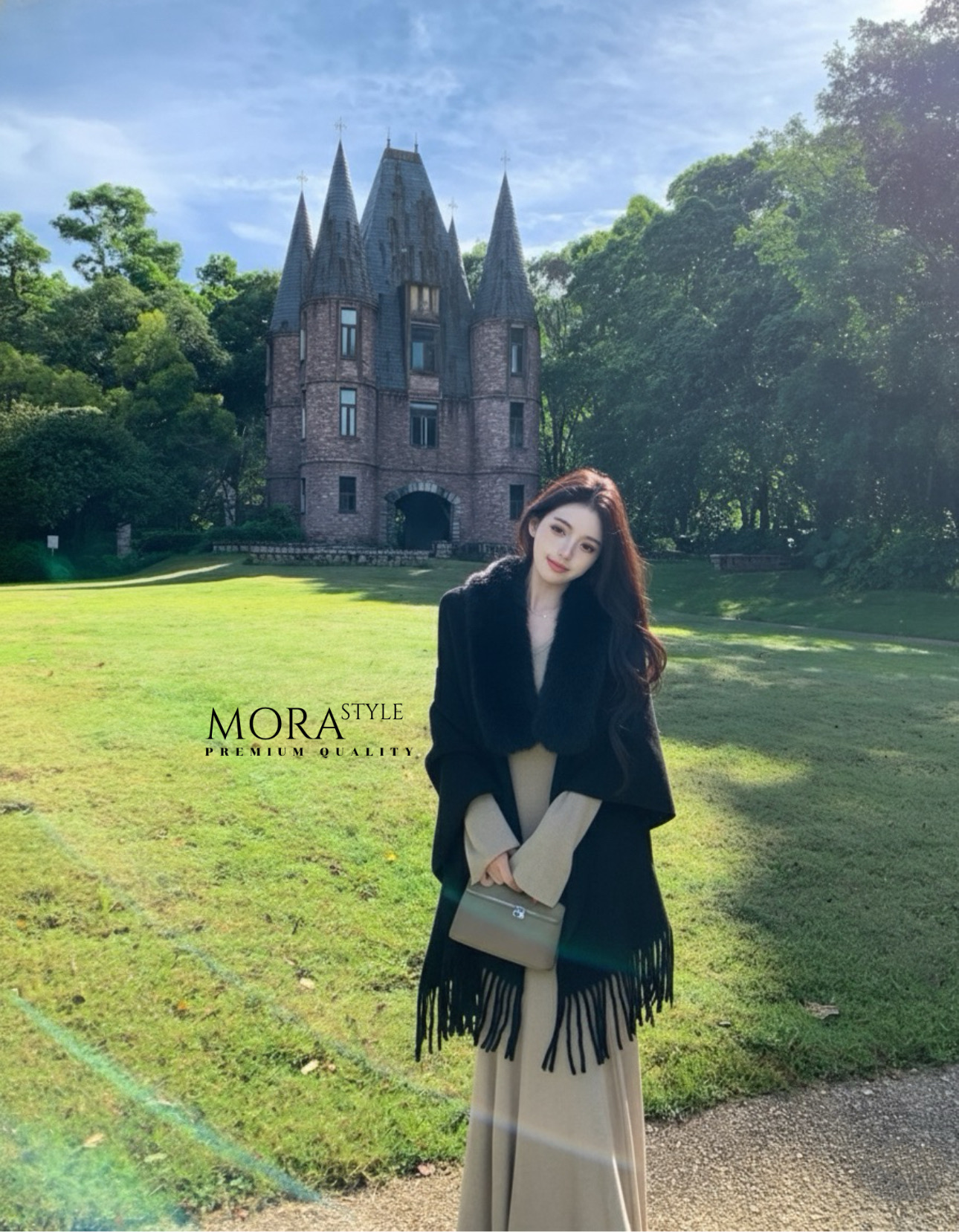 ผ้าคลุมไหล่แต่งขนเฟอร์ เพิ่มความเก๋ในการแต่งตัวกันค่ะสาวๆ จะคลุมแฟชั่นหรือเพิ่มความอบอุ่นได้หมดเลยนะค่าา เป็นอีกรุ่นที่ปีใหม่นี้ต้องมีค่าา