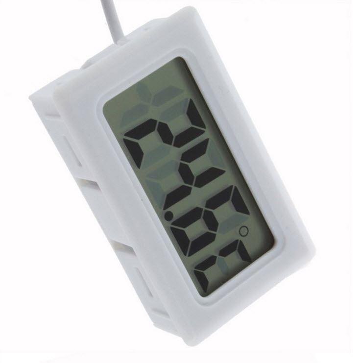LCD Digital Thermometer -50~110 degree ( 1m 10 sec) วัดความชื้น และอุณหภูมิ ความดันบรรยากาศ (สี่ขาว)