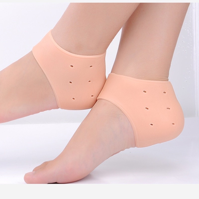 ซิลิโคนรองส้นเท้า แก้ปวดส้นเท้า รองช้ำ ส้นเท้าแตก Silicone Heels Cover แพ็คคู่