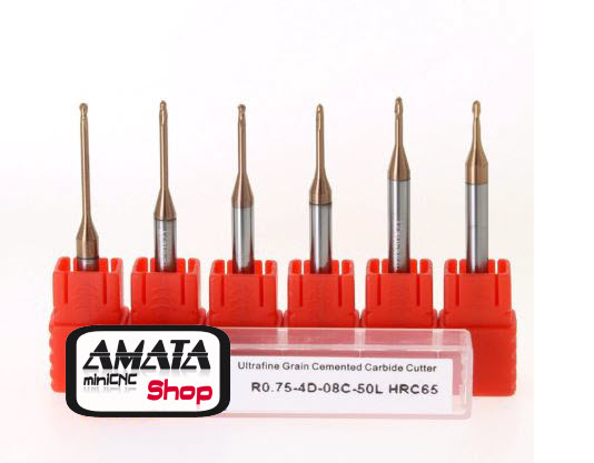 Ball Nose HRC65 Milling R0.5x25Cx4Dx50L