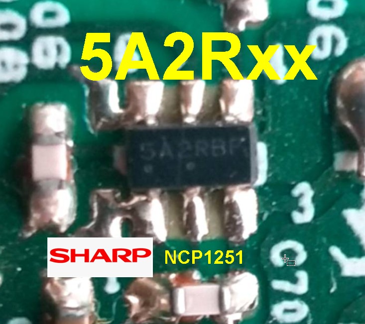 5A2R / NCP1251B / 5A2RC1/(ไอซีจ่ายไฟ LG/ชาร์ป)