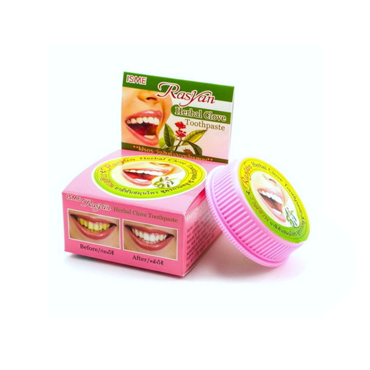 Rasyan Herbal Clove Toothpaste 25g x 12 ชิ้น ยาสีฟันสมุนไพรกานพลู ราสยาน