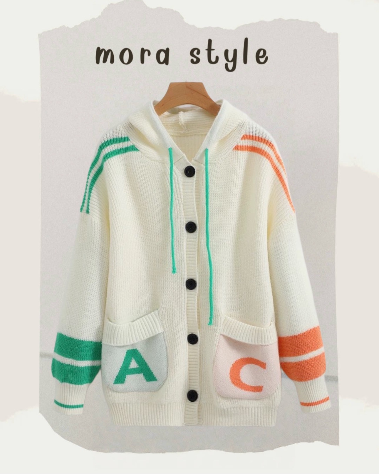 เสื้อคลุมคาร์ดิแกนไหมพรม มีฮู้ดหมวก ใส่คลุมกันหนาวได้ งานสวย แมทง่าย ใส่ได้หลายโอกาส เป็นอีกรุ่นที่ต้องมีติดตู้นะค่าา