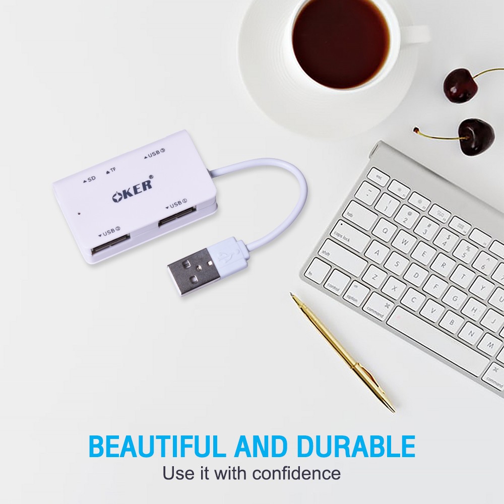 OKER C-1503 OKER CARDREADER USB V2.0 TFCARD/SD/Micro SD C-1503 CR-EX-OK-1503B/L/W