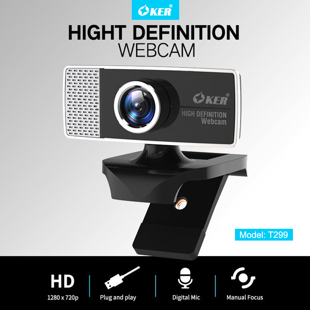 OKER T-299 PC Camera กล้องเว็บแคม 720P/30Fps CM-OK-HD-GT299