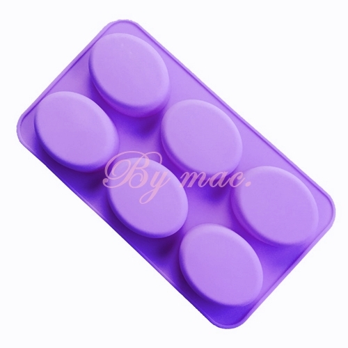 พิมพ์สบู่ซิลิโคน Sponge Toffee /90-100 กรัม /6 หลุม /ซองใส่สบู่ 10x13 cm.