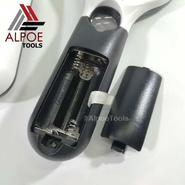 แว่นขยาย แบบด้ามจับ 2 เลนท์ขยาย มีไฟ LED รุ่น No.690XAB