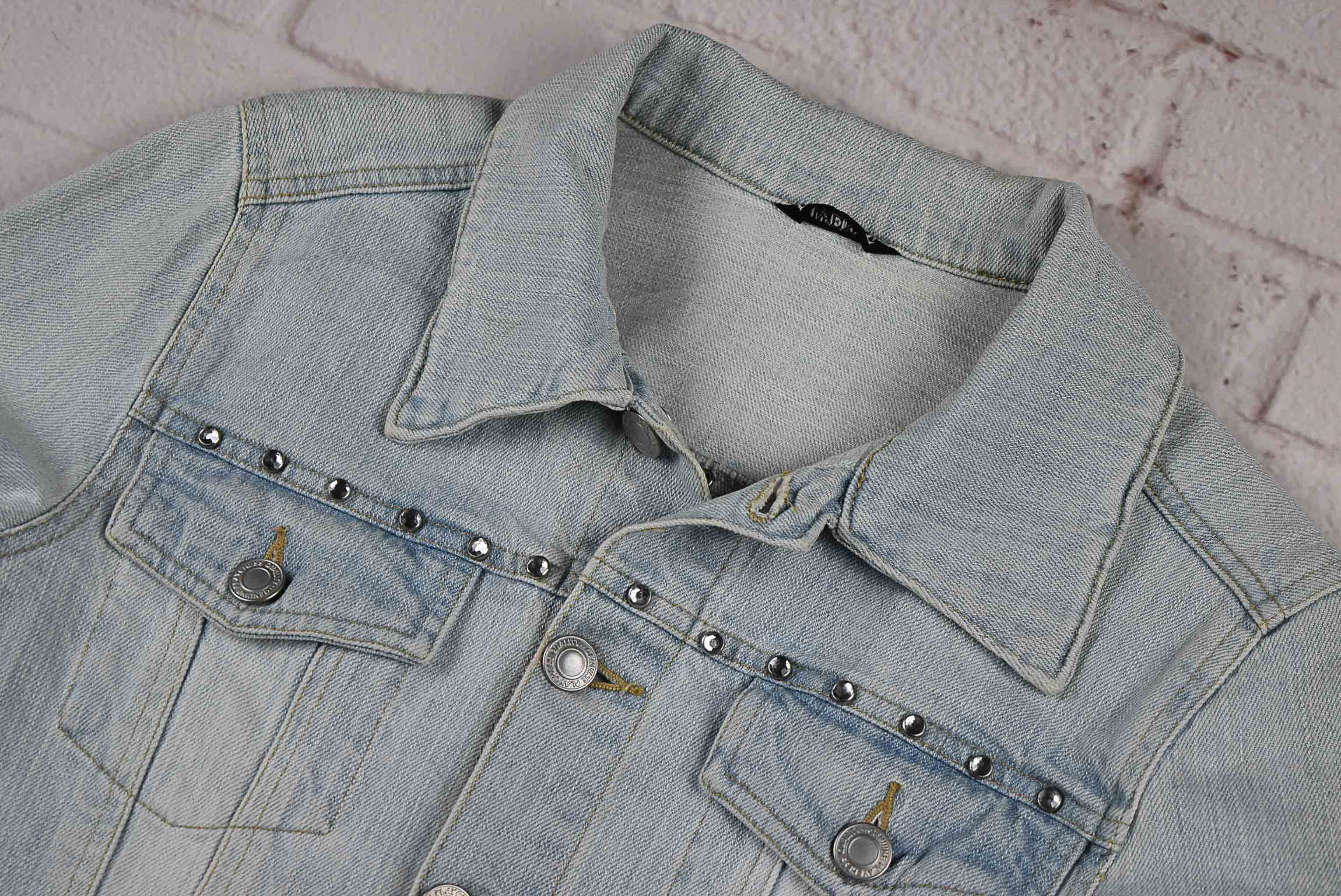 "เสื้อเด็ก" ELVENCE อกจริง 32 ไซส์ 140 เสื้อแจ็คเก็ตยีนส์ แขนยาว เด็กหญิงชาย สีซีด แต่งสวย เนื้อผ้านุ่มใส่สบาย ใส่คลุมกันแดด