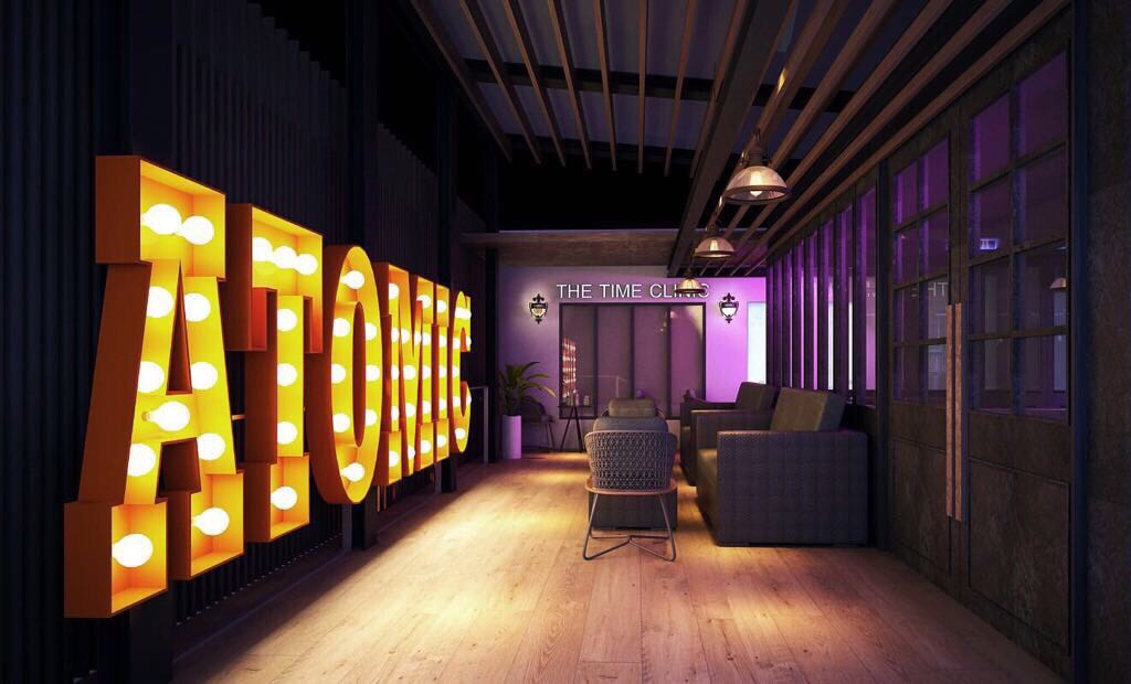 ป้ายไฟปิงปอง ร้าน #ATOMIC ทองหล่อ ซอย 10