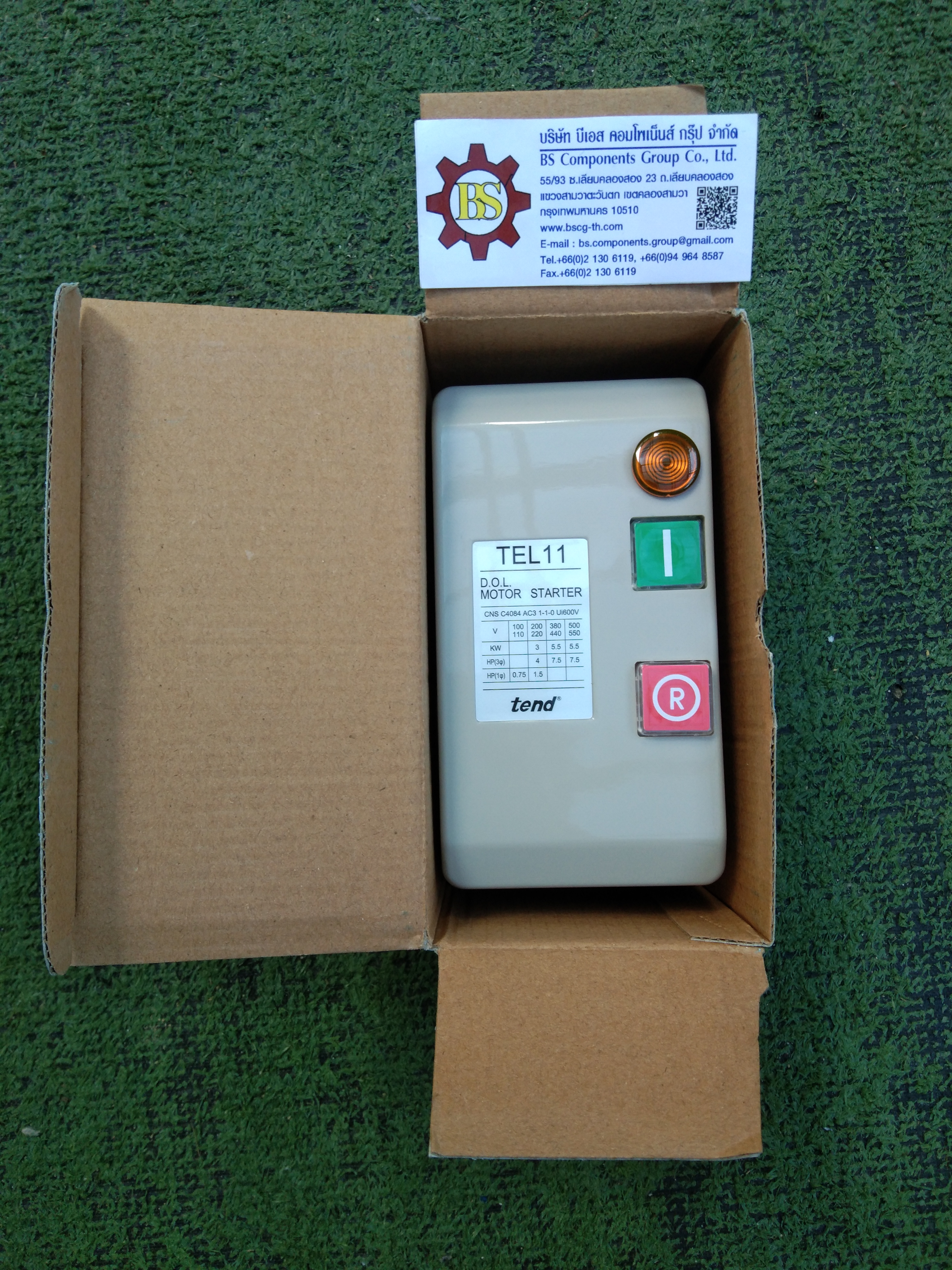 TEND : Enclose + ปุ่มกด + แลมป์ TEL11 3.6A coil380V