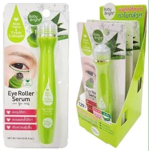 Baby Bright Aloe Vera & Fresh Collagen Eye Roller Serum 15ml x 3 pcs. เบบี้ ไบร์ท เซรั่มบำรุงผิวใต้ดวงตาหัวลูกกลิ้ง 15 ml x 3ชิ้น