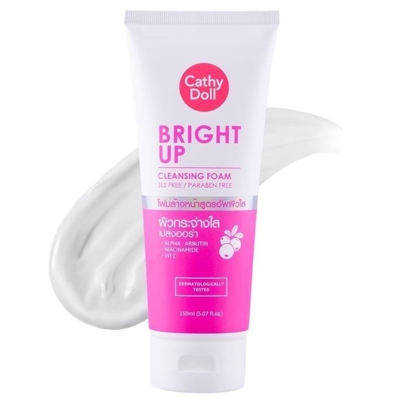 Cathy Doll Bright Up Cleansing Foam 150 ml โฟมล้างหน้า สูตรลดเลือนความหมองคล้