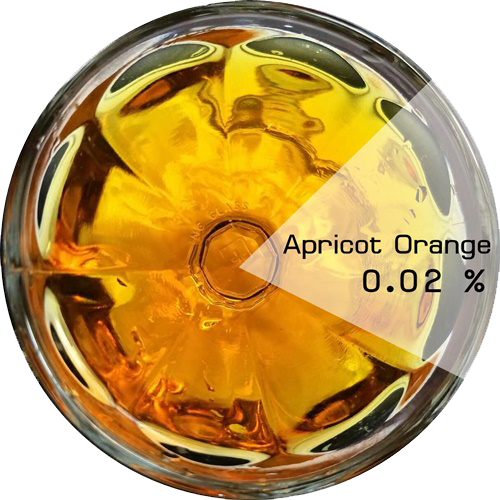 Color Orange: Apricot Orange 26.9 % สีส้มแก่ สีผสม CI 16255 + CI 19140 สีผสมชนิดผง ละลายได้ในน้ำ COA