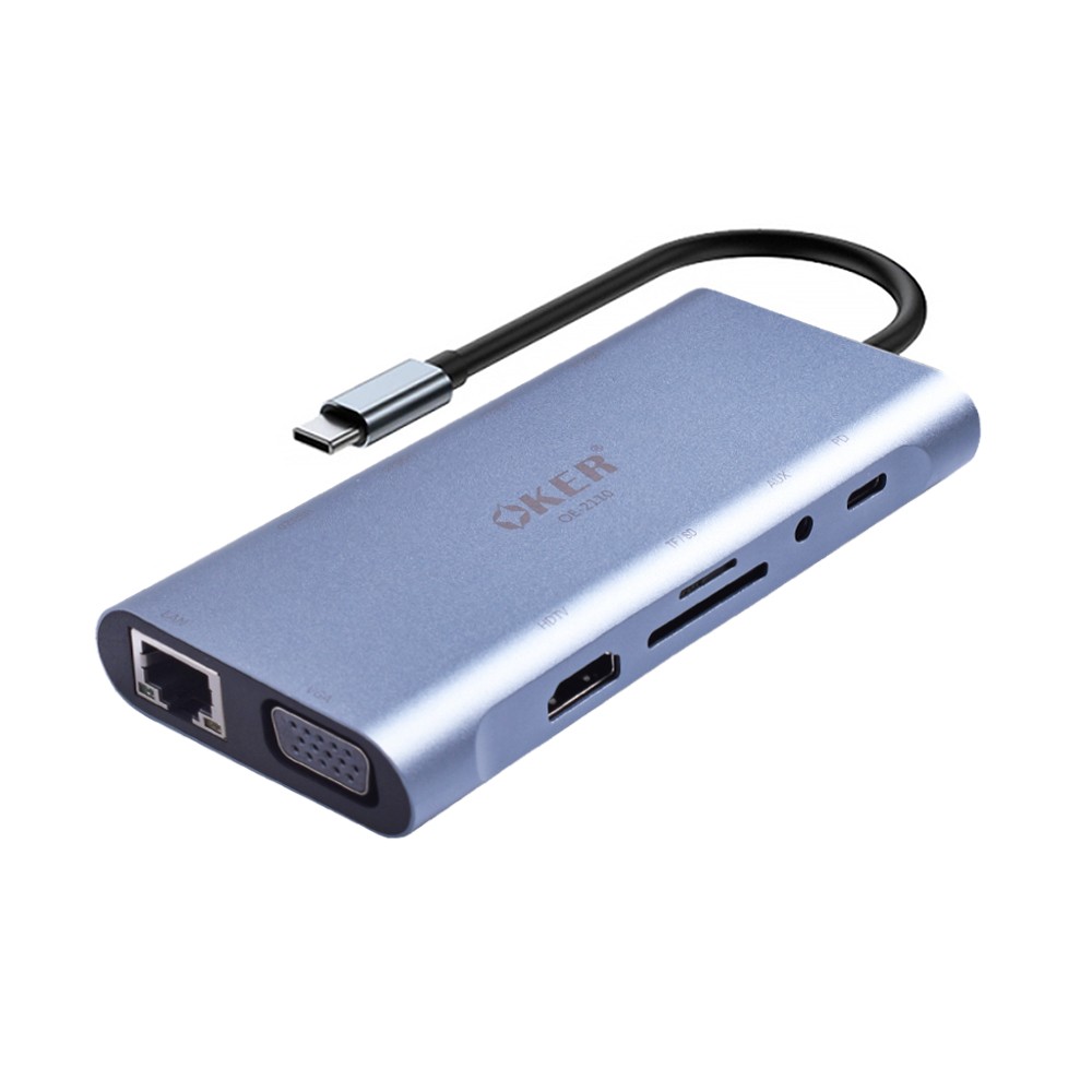 OE-2110 OKER TYPE-C MULTI-PORT 11 in 1 CA-TC-OK-2110B