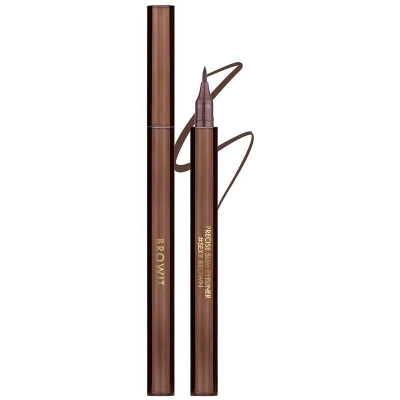 BROWIT PRECISE EYELINER 0.6ML อายไลเนอร์ สลิม หัวเรียวเล็ก พิเศษเพียง 0.05mm เขียนง่าย ติดทน กันน้ำ