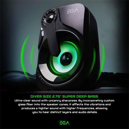 EGA TYPE-S1 Mini Stereo Speaker SP-EG-20-S1BLA