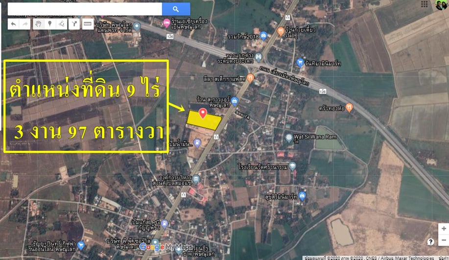 ด่วนขายที่ดินสวยราคาถูก9ไร่ 3งาน 97ตรวติดถนนใหญ่ห่างจากสะพานข้ามแยกอินโดจีน 3 กม.เหมาะทำธุรกิจอ.เมืองพิษณุโลกการเดินทางสะดวก