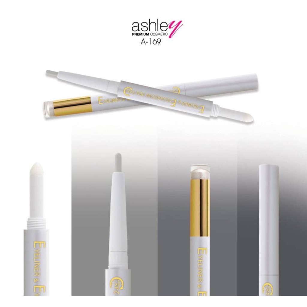 แอชลี่ย์ อายไลเนอร์ + อายแชโดว์ สีขาวมุก เนื้อนุ่ม กันน้ำ กันเหงื่อ 0.25g A169 Ashley Eyeliner Eyeshadow Pen ❤