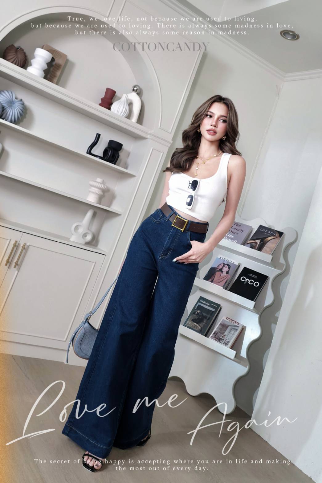 Tag#cottoncandy กางเกงยีนส์ขากระบอกใหญ่พรีเมี่ยม รุ่นนี้ผ้ายีาส์เกรดพิเศษ เกรดแบรนด์ เกรดห้างเท่านั้น ผ้าดีมีวามยืดหยุ่นใส่สบายไม่อึดอัด แพทเทิลสวยเป๊ะ ใส่แมทง่ายสุดๆ โทนสีสวยคลาสสิค บอกเลย ทำถึงมากกก