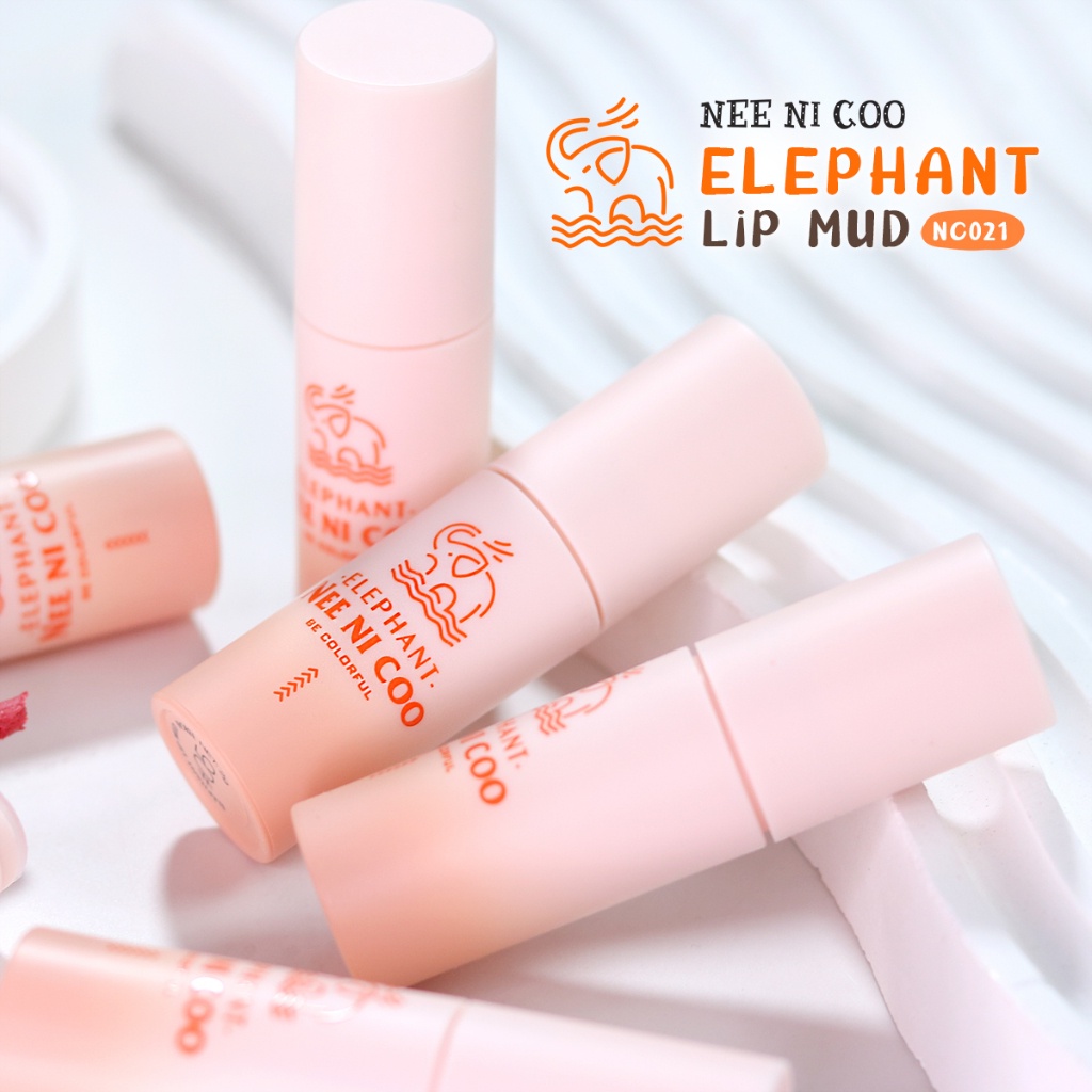 Nee Ni Coo Elephant Lip Mud NC021 นี นิ โค บี เอลิเฟนท์ ลิป มัด 2กรัม ❤
