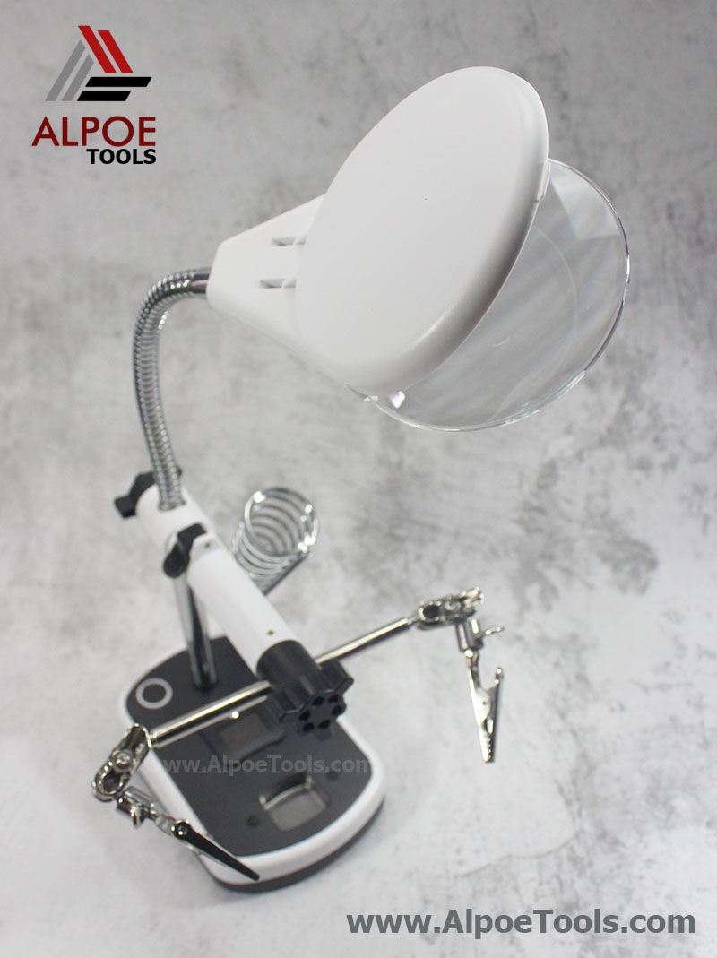 แว่นขยายตั้งโต๊ะ พร้อมตัวจับ รุ่น MG16090C