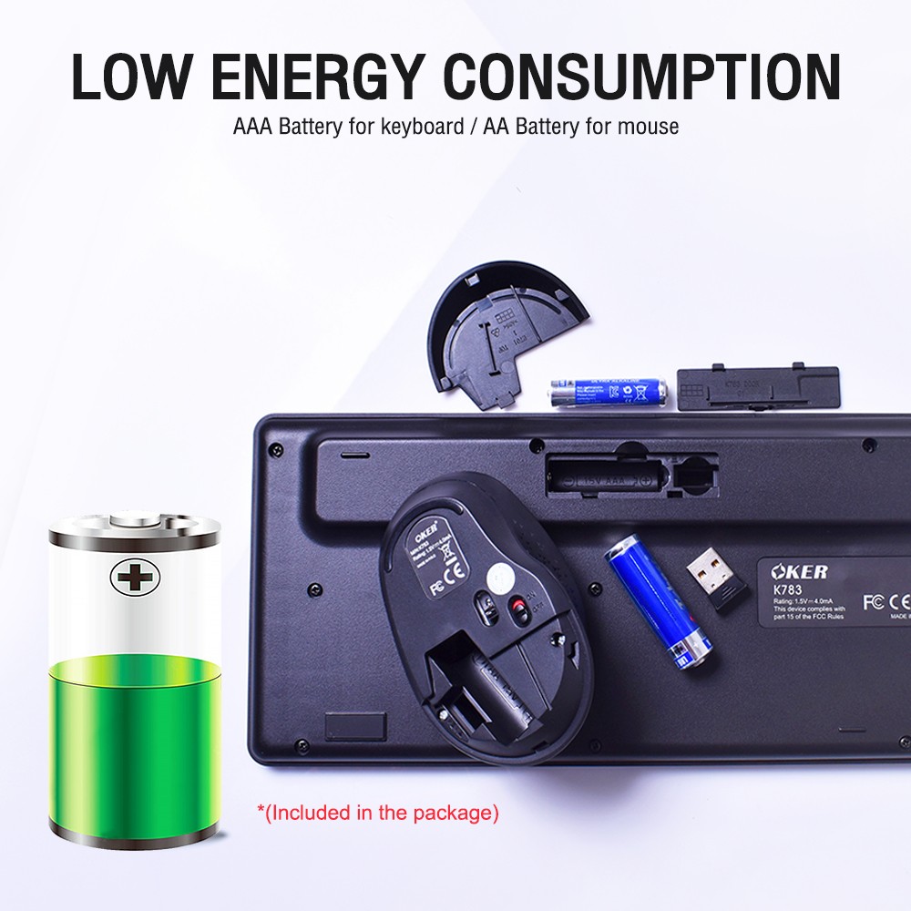 K783 OKER WIRELESS KEYBOARD+MOUSE KB-KM-OK-783BK