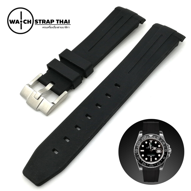 สายนาฬิกายาง RUBBER B สำหรับ ROLEX ขนาด 20 mm RUBBER B WATCH STRAP BLACK