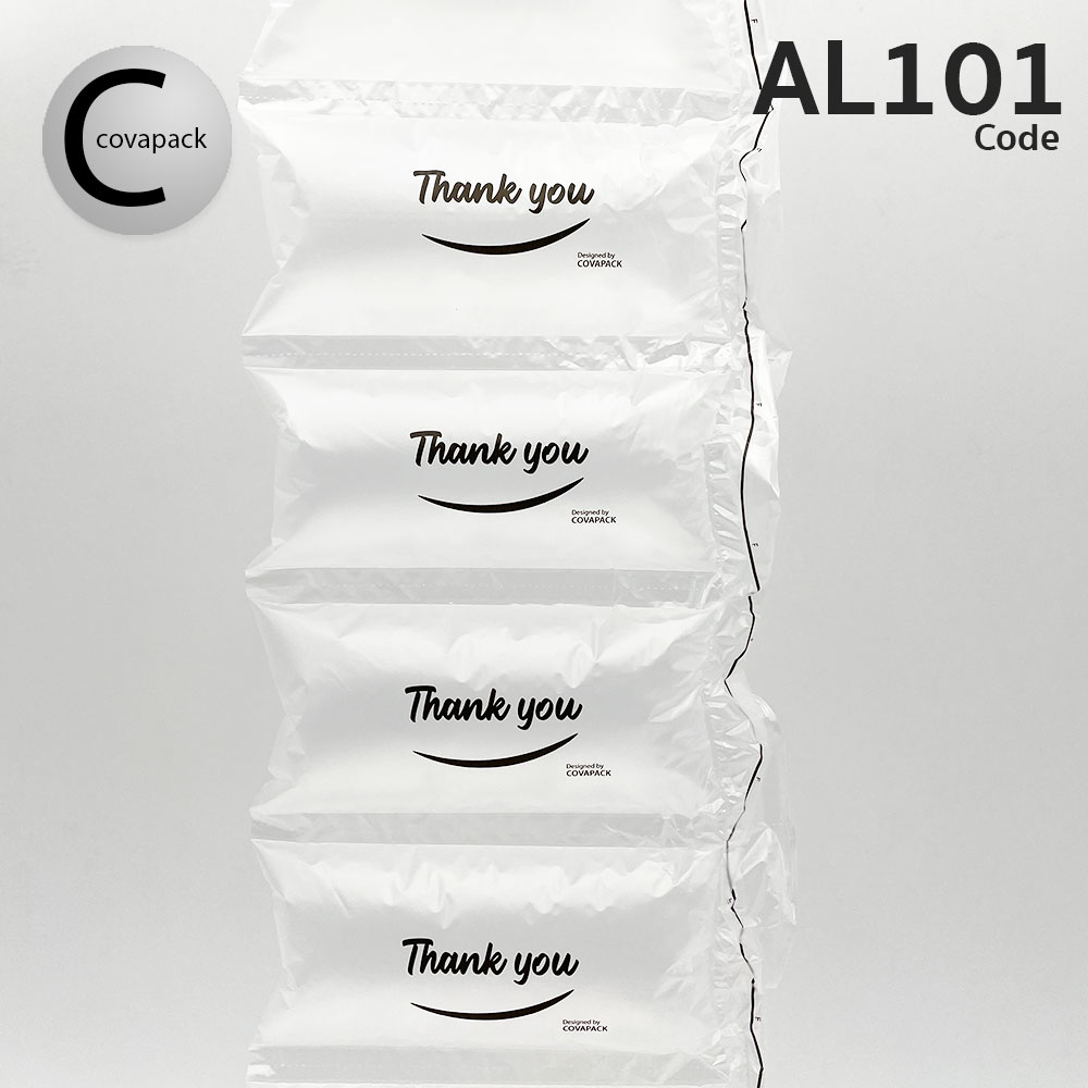 ม้วนฟิล์มถุงลมกันกระแทก 20x10cm ยาว 1280m สีขาว ลาย Thank you