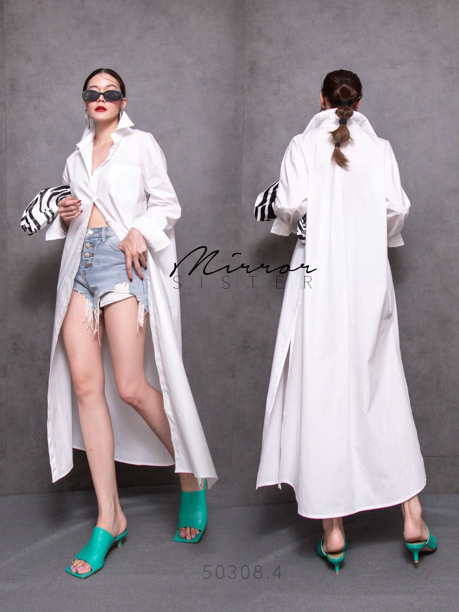 MiRRoRSiSTER's THéM DReSS SHiRT•• เดรสเชิ้ตทรงเบสิคเรียบง่าย แต่ใครใส่ก็เก๋ จะใส่เป็นเดรสหรือใส่เป็นเสื้อคลุมตัวยาวก็ดูดีมีสไตล์ มีกระดุมผ่าหน้าเปิดปิดได้ มีกระเป๋าหน้า ชายล่างผ่าแหวก2ข้าง adaptใส่ได้หลายโอกาส สดใสทุกสี