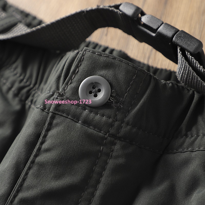 กางเกงกันหนาวสำหรับผู้ชาย ผู้หญิงใส่ได้ กางเกงบุขนกำมะหยี่หนากันหนาว กันหิมะ กันหยดน้ำ กางเกงขากว้าง แบบหนา ทรงหลวม มีหลายกระเป๋า สไตล์วินเทจ อเมริกัน เรโทร มี 4 สีให้เลือก